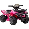 Image de HOMCOM Quad buggy voiture électrique enfant quad électrique 18-36 mois 6 V 2 Km/h max. rose