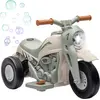 Image de AIYAPLAY Moto électrique enfants, 3 roues, 6 V, 3 km/h, voiture électrique enfants avec fonction de bulles, effets lumineux et sonores, 2 à 5 ans, charge max. 30 kg, crème
