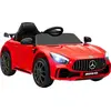 Image de AIYAPLAY Voiture électrique enfants sous licence Mercedes-Benz AMG GTR, 12V, télécommande 2,4G, max. 5 km/h, véhicule électrique enfant, phares, klaxon et MP3, rouge
