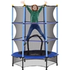 Image de HOMCOM Trampoline Enfant Ø 1,40 × 1,90H m Filet de sécurité Porte zipée Couvre-Ressorts 6 poteaux rembourrés Inclus Bleu