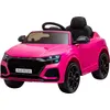 Image de HOMCOM Voiture électrique enfants sous licence Audi RS Q8, voiture à batterie 6 V, véhicule électrique avec télécommande, USB, musique, Bluetooth, pour enfants de 3-5 ans, rose