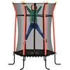 Image de HOMCOM Trampoline pour enfant Ø 1,63 x 1,9 m filet de sécurité porte zippée 6 poteaux rembourrés inclus charge max. 50 kg rouge noir