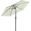 Image de Outsunny Parasol de jardin Parasol droit hexagonal inclinable ? 2,3 x 2,16H m mtal polyester haute densit crme