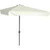 Image de Outsunny Demi parasol - parasol de balcon 5 entretoises mtal 2,3 x 1,3 x 2,49 m polyester haute densit crme