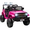 Image de AIYAPLAY Voiture électrique enfant, 4x4 buggy électrique enfant, avec télécommande 2,4Ghz, 2 moteurs 12 V, vitesse réglable, port USB, musique, klaxon, lumières LED, noir