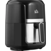Image de HOMCOM Friteuse sans huile 4 L, air fryer 1300 W 12 programmes, écran tactile, température réglable, arrêt automatique et panier antiadhésif, 85% de matières grasses en moins, sans BPA et PFOA, noir