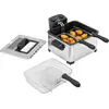 Image de HOMCOM Friteuse 5 litres avec température et minuterie réglables, friteuse en acier inoxydable 2000 W avec panier à huile amovible et fenêtre de visualisation, pour frites et poulet frit