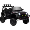 Image de AIYAPLAY Voiture électrique enfants UTV avec télécommande 2,4G et 2 moteurs 12 V, buggy électrique enfant, 3 vitesses, musique, klaxon, lumières LED, démarrage lent et roues suspendues, 3-5 ans, noir