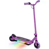 Image de AIYAPLAY Trottinette électrique pour enfants 6-14 ans, vitesse maximale 10 km/h, lumières LED colorées et frein électrique, autonomie 8 km, violet