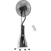 Image de HOMCOM Ventilateur brumisateur sur roulettes 90 W, ventilateur sur pied 125 cm avec tlcommande, minuterie, oscillation 75¡ã, tºte inclinable, 3 vitesses, rservoir d'eau de 3L, noir et blanc