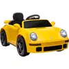 Image de AIYAPLAY Voiture électrique enfants sous licence RUF CTR 2017, véhicule électrique 12V, télécommande 2,4G, phares, musique, klaxon, démarrage lent, pour 3 à 6 ans, jaune