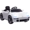 Image de AIYAPLAY Voiture électrique enfants sous licence RUF CTR 2017, véhicule électrique 12V, télécommande 2,4G, phares, musique, klaxon, démarrage lent, pour 3 à 6 ans, blanc