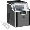 Image de HOMCOM Machine à glaçons, 20 kg en 24h, 24 glaçons en 14-18 min, taille de glaçon réglable, ice maker portable avec fonction autonettoyante, peut charger seau d'eau, pour maison, cuisine, bar, noir