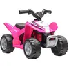 Image de AIYAPLAY Quad électrique enfant 6 V HONDA sous licence voiture électrique enfants vitesse de 2,8 km/h phares LED klaxon poignée et selle ergonomique, rose