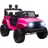 Image de HOMCOM Voiture électrique Enfant Propulsion arrière 12 V 5 Km/h Max. télécommande Incluse Effets Lumineux sonores dim. 100L x 65l x 72H cm Rose