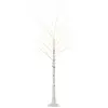 Image de HOMCOM Arbre lumineux LED - décoration lumineuse blanc chaud - 96 LEDs - usage intérieur - 180 cm - décoration de noël chambre maison blanc