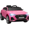 Image de HOMCOM Voiture électrique enfants sous Licence Audi e-tron Sportback, véhicule électrique 12V Max. 5 Km/h avec télécommande 2,4G, phares LED, musique, klaxon, port USB, MP3, rose