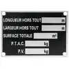 Image de Plaque De Tare En Aluminium 150x75 Mm   Rivetage Facile Pour Remorque Et Caravane