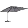 Image de Oviala   Parasol Déporté Inclinable 3 X 3m   Rotation 360°   Toile Déperlant Et Anti-uv   Structure Aluminium Légère Et Robuste