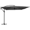 Image de Parasol déporté 3x3m acier gris anthracite - Oviala Genova