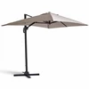 Image de Parasol déporté inclinable et rotatif 2x3m en aluminium taupe - Oviala Amalya