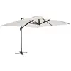 Image de Parasol déporté inclinable et rotatif 4x3m en aluminium écru - Oviala Caserta