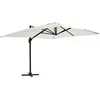 Image de Parasol Déporté 3x4m En Aluminium Écru