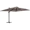 Image de Parasol déporté inclinable et rotatif 4x3m en aluminium taupe - Oviala Caserta