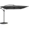 Image de Parasol déporté 3x3m et 4 dalles à lestées gris - Oviala Genova