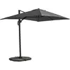 Image de Parasol déporté inclinable et rotatif 2x3 m et 4 dalles lestées gris - Oviala Amalya