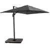 Image de Parasol déporté 2x3 m et 4 dalles à remplir aluminium gris - Oviala Amalya