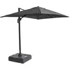 Image de Parasol déporté inclinable 360° 2x3m et dalle sur roues gris - Oviala Amalya
