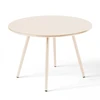 Image de Table basse ronde en métal ivoire 50 cm - Oviala Palavas