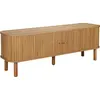 Image de Meuble TV scandinave rectangulaire 2 portes L150 cm effet bois clair - Oviala Taylor