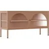 Image de Meuble TV moderne 2 portes L115 cm en métal marron - Oviala Dreamy