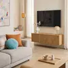 Image de Meuble TV suspendu 120 cm scandinave bois clair - Oviala Ivy