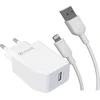 Image de Muvit, chargeur USB 12W 2,4A avec câble Lightning vers USB de 1,2m, blanc