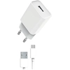 Image de Myway, chargeur 12W avec 1m de câble USB-A vers USB-C charge rapide, blanc