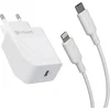 Image de Muvit For Change Usb-c Pd 20w+usb-c Chargeur Lightning 1m 2.4a Blanc Blanc One Size