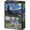 Image de Puzzle Grafika Van Gogh Art 2-en-1 Nuit étoilée Maisons d'Auvers 500 pièces