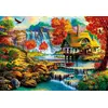 Image de Puzzle de l'oiseau bleu Puzzle de la maison de campagne près de la chute d'eau - 1000 Teile