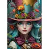 Image de Casse-tête de l'oiseau bleu Casse-tête de la dame au chapeau - 1000 Teile buntes Motiv