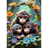 Image de BlueBird - Cute Monkeys Puzzle - 300 pièces