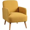 Image de Altobuy - Teodore - Fauteuil Rembourré Tissu Jaune