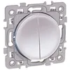 Image de Eurohm Square Interrupteur Double Va Et Vient Silver - 60410