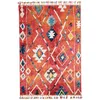Image de Unamourdetapis - Tapis Berbère Motifs Tribaux 60x110 Bleu Et Jaune Lyn5 Ourika