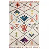 Image de Tapis Berbère Motifs Tribaux 80x150 Blanc Lyn5 Ourika