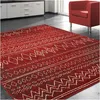 Image de Tapis Berbère Motifs Tribaux 140x200 Rouge Lyn1 Berbi