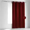 Image de Rideau Ignifugé Non Feu M1 En Velours Fiore Rouge 140x260 Cm