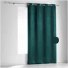 Image de Homemaison - Rideau Non Feu M1 En Velours Fiore Bleu Canard 140x260 Cm